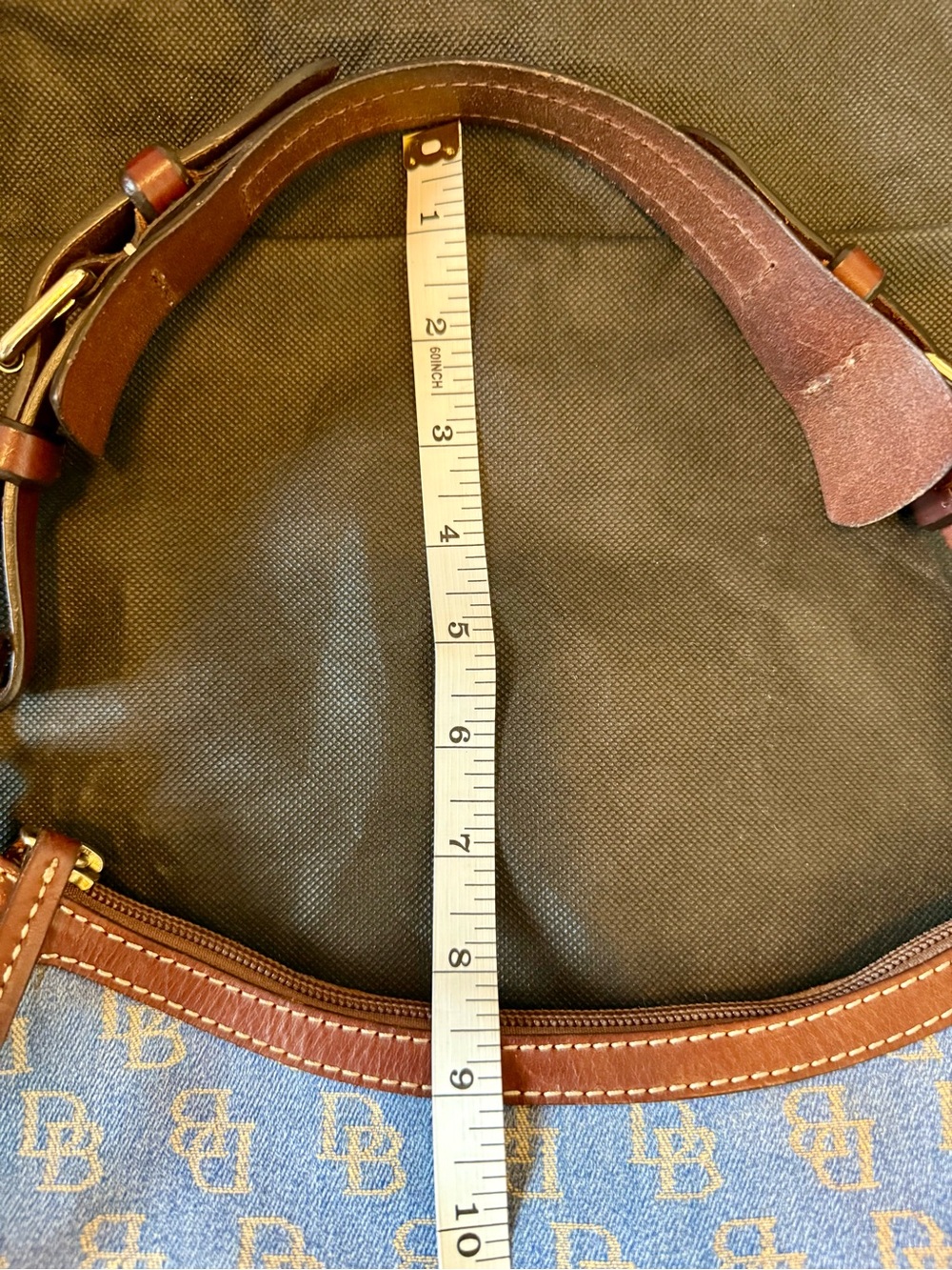 Dooney & Bourke Blue Denim Logo Shoulder Bag with Wallet and Wristlet - Picture 16 of 16